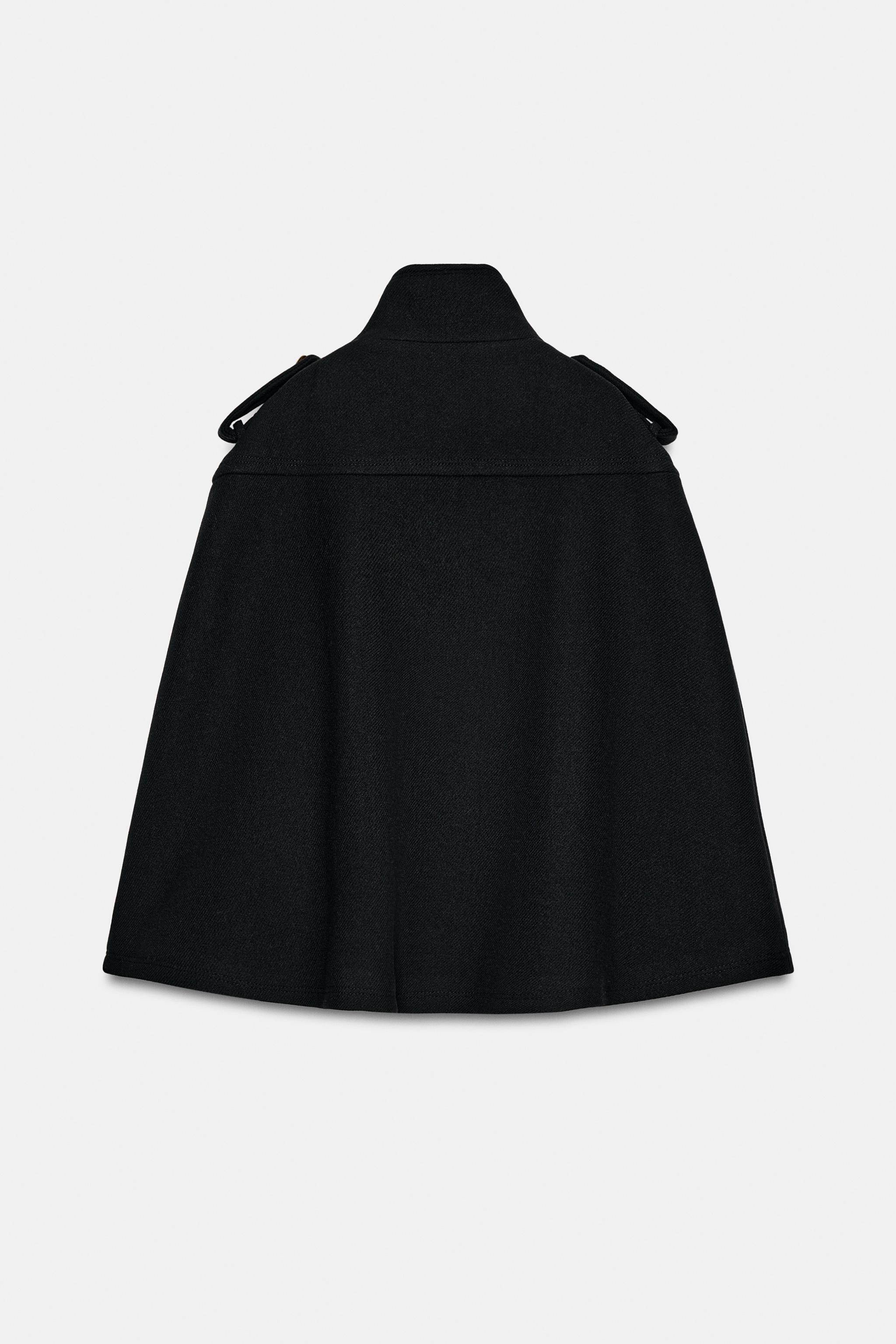 WOOL BLEND CAPE MANTECO ZW COLLECTION